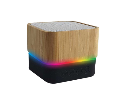 Cube Bamboo Bluetooth Speakers - Speakers - Recycled Gifts, Recycled Tech Gifts, Speakers, Tech Gifts - Tellurian