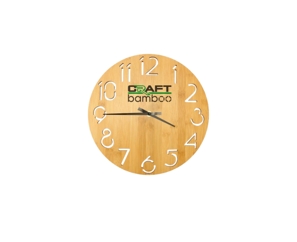 Round Bamboo Wall Clock