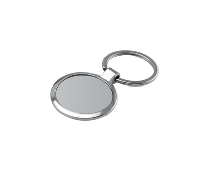 Round (Silver Plate) Metal Keychains